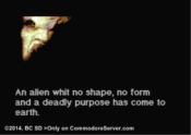 an alien whit no shape..